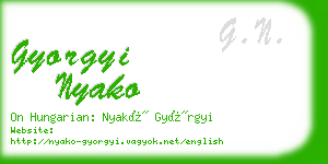 gyorgyi nyako business card